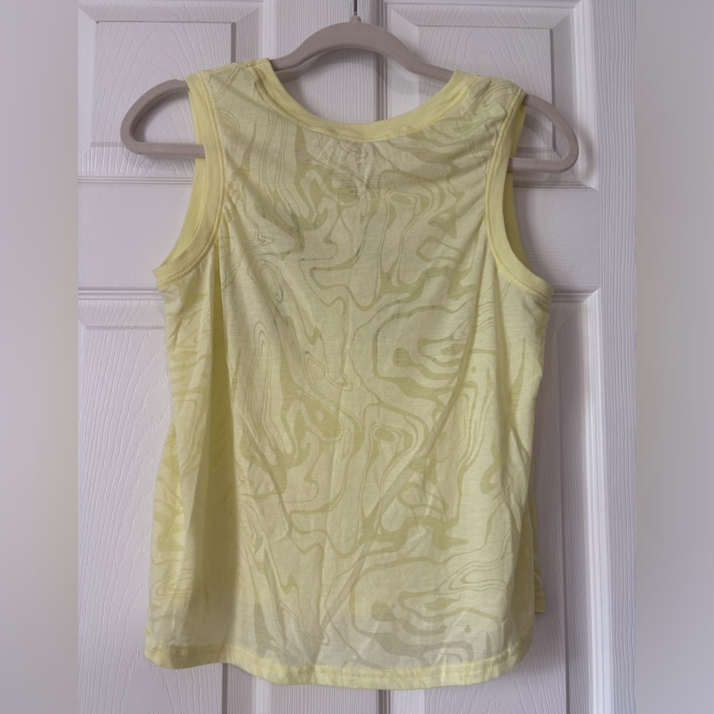 Rae Dunn Yellow Marbled Gym Tank - Picture 2 of 3